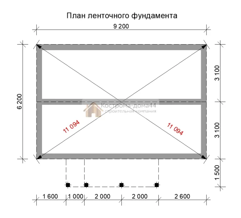 План и чертежи, схема 3: баня из бруса 6×9, проект ББ-6