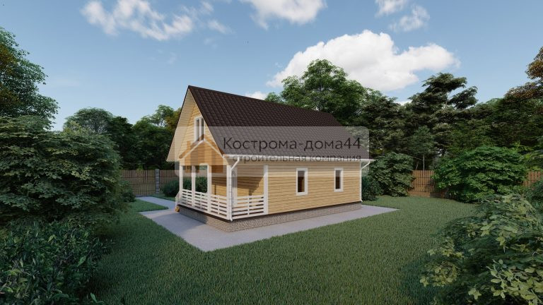 Баня из бруса 6х10 — проект ББ-7, вид 2