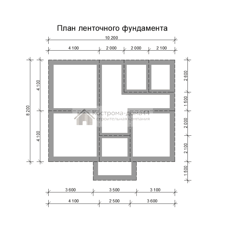 Планировка: Дом из бруса 10х9,5 — проект ДБ-11