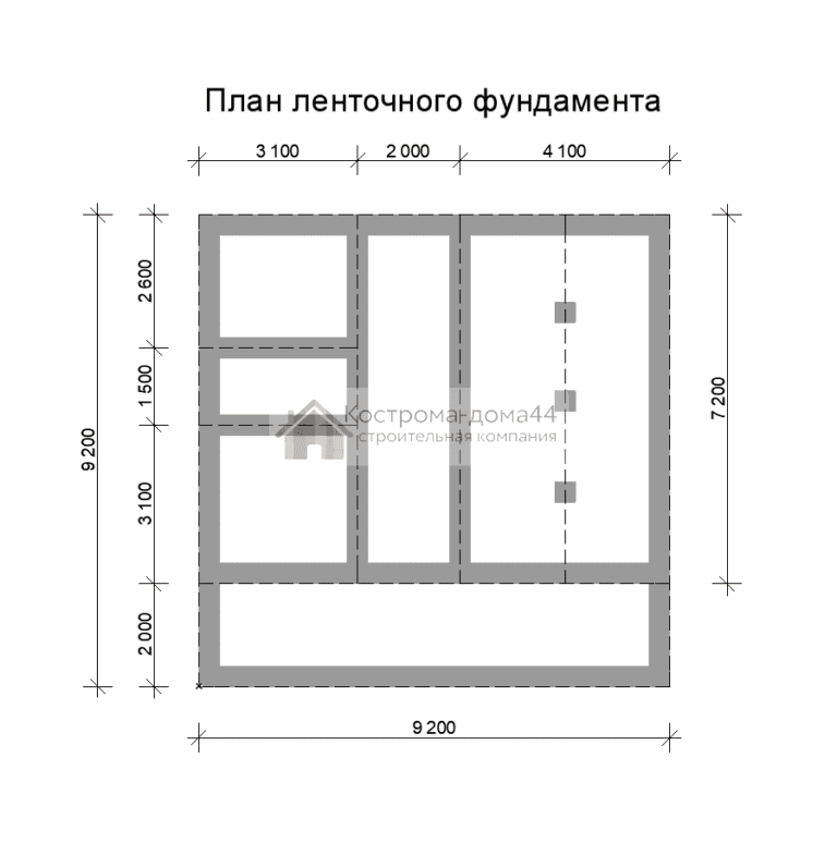 Планировка: Дом из бруса 9х9 — проект ДБ-12