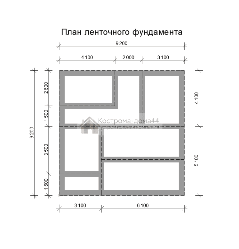 Планировка: Дом из бруса 9х9 — проект ДБ-16