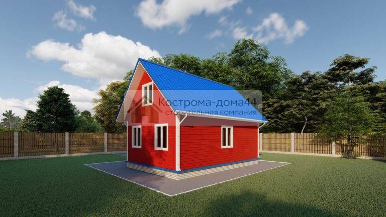 Дом из бруса 6х9 — проект ДБ-2, вид 3
