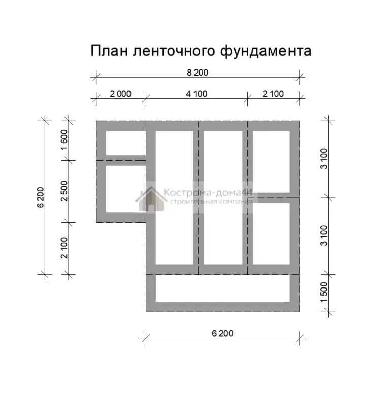 План и чертежи, схема 3: баня из бруса 6×8, проект ББ-19