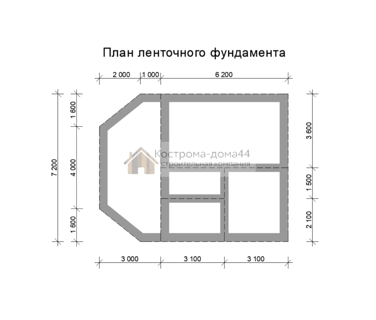 Планировка: Дом из бруса 7х9 — проект ДБ-22