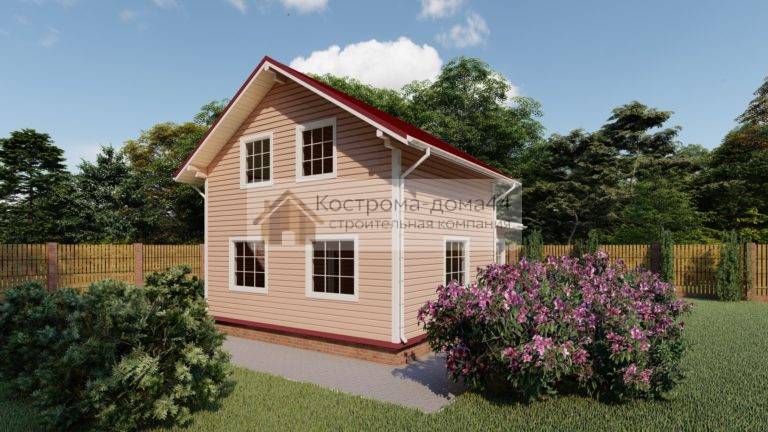 Дом из бруса 7х9 — проект ДБ-22, вид 3