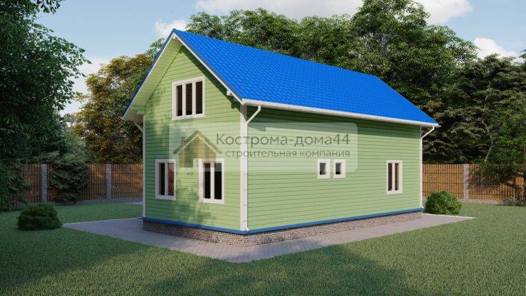 Дом из бруса 8х12 — проект ДБ-27, вид 3