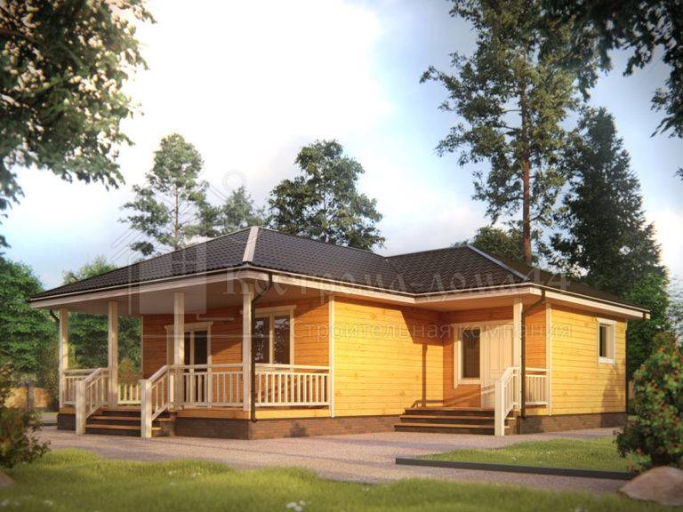 Дом из бруса 12x10 — проект ДБ-34, вид 1