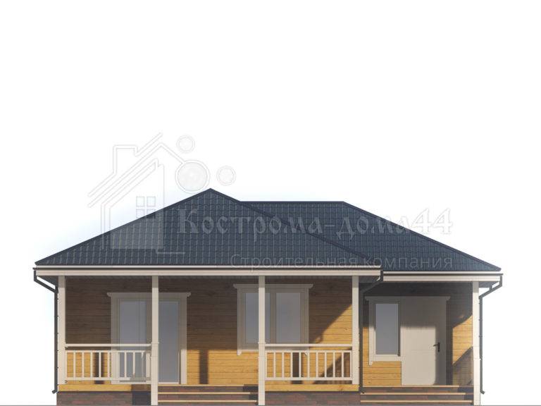 Дом из бруса 12x10 — проект ДБ-34, вид 3