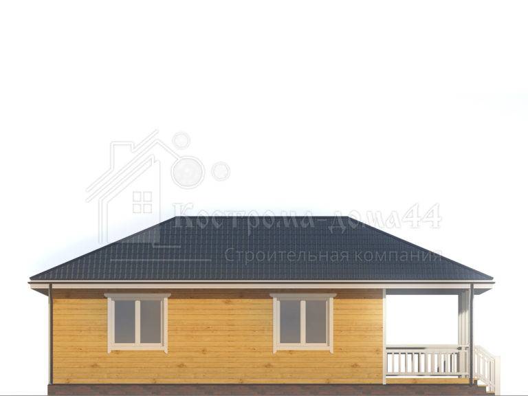 Планировка: Дом из бруса 12x10 — проект ДБ-34