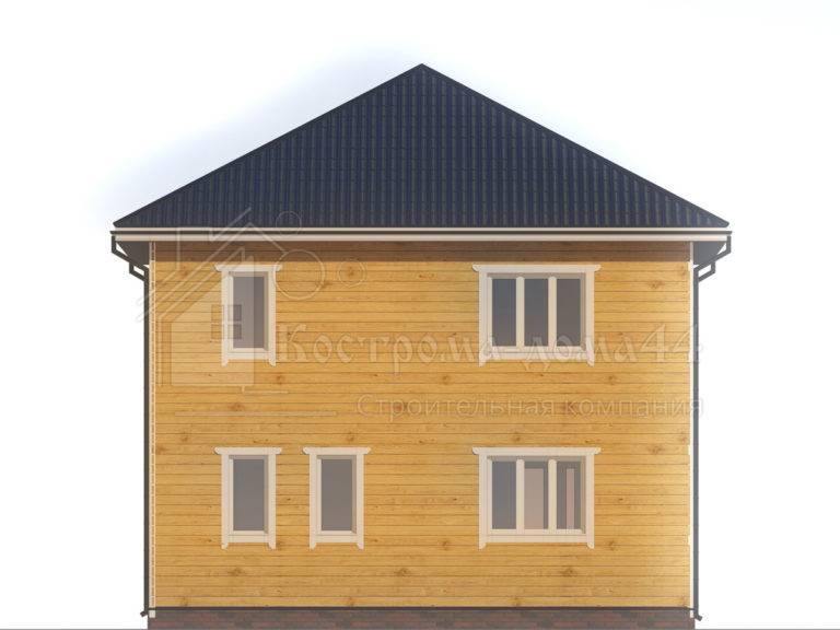 Планировка: Дом из бруса 8x8 — проект ДБ-36