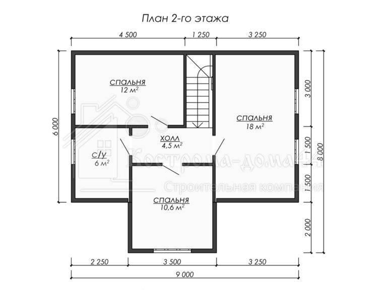 Дом из бруса 9x8 — проект ДБ-37, вид 3