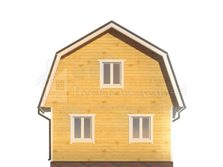 Планировка: Дом из бруса 8x6 — проект ДБ-39