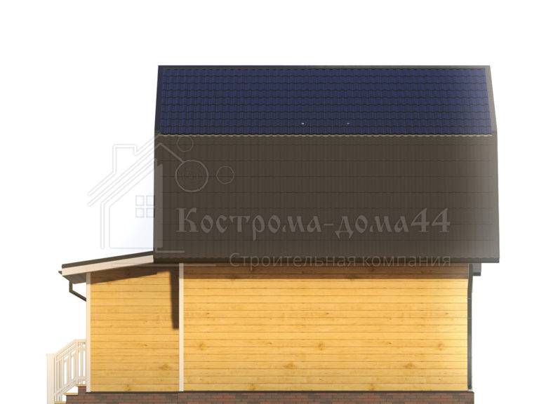 Планировка: Дом из бруса 8x6 — проект ДБ-39