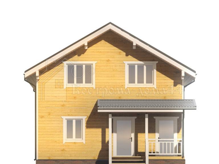 Планировка: Дом из бруса 12x8 — проект ДБ-40