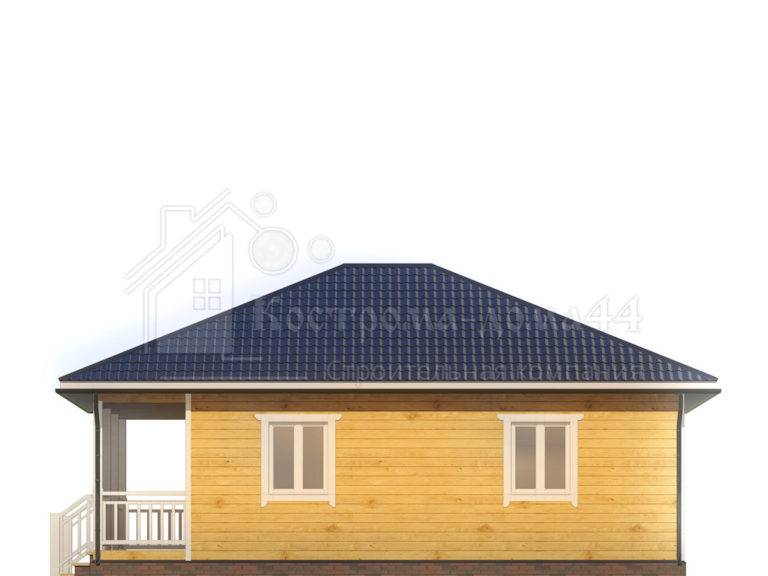 Дом из бруса 9,5x8 — проект ДБ-41, вид 4