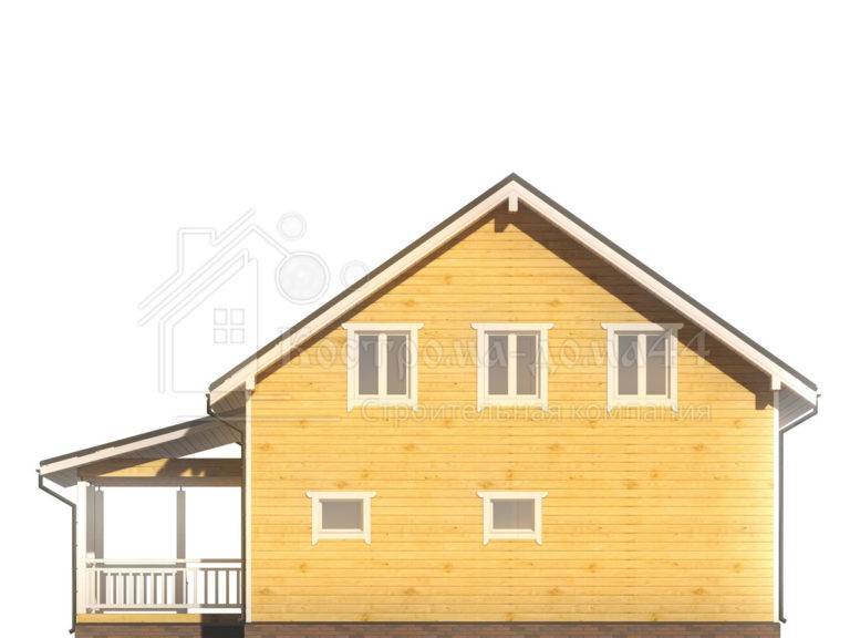 Планировка: Дом из бруса 9x9 — проект ДБ-43