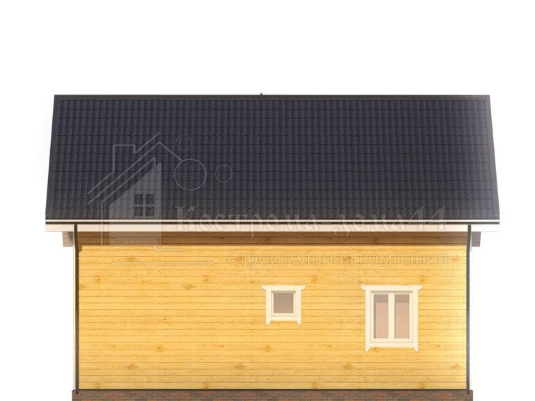 Планировка: Дом из бруса 9x6 — проект ДБ-44