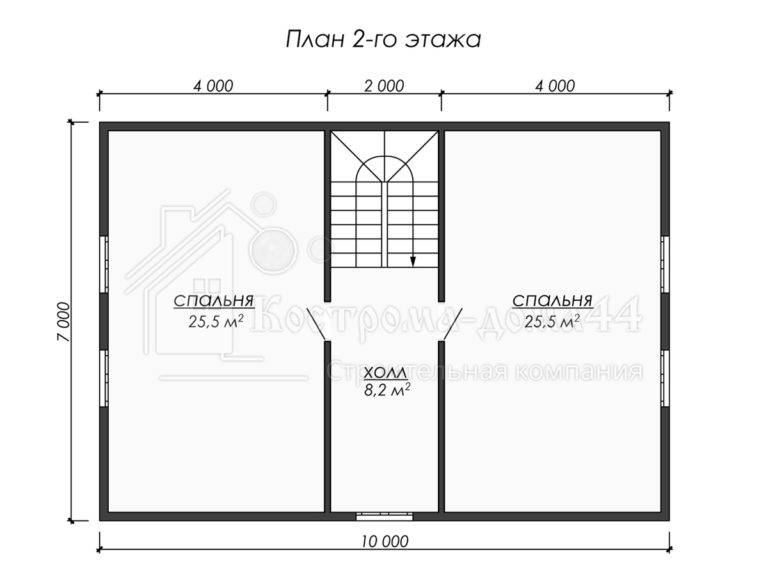 Дом из бруса 10x9,5 — проект ДБ-50, вид 3