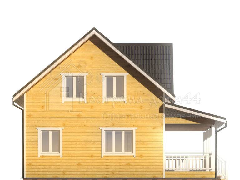 Планировка: Дом из бруса 10x9,5 — проект ДБ-50