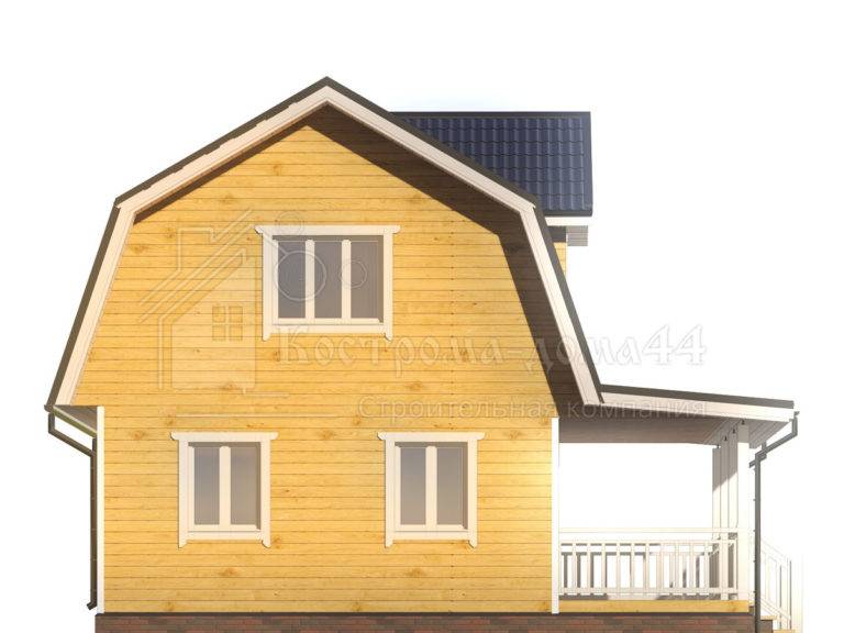 Планировка: Дом из бруса 9x8.5 — проект ДБ-57
