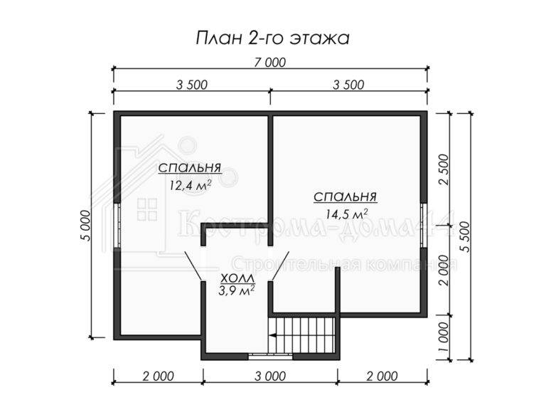 Дом из бруса 7x6 — проект ДБ-59, вид 3