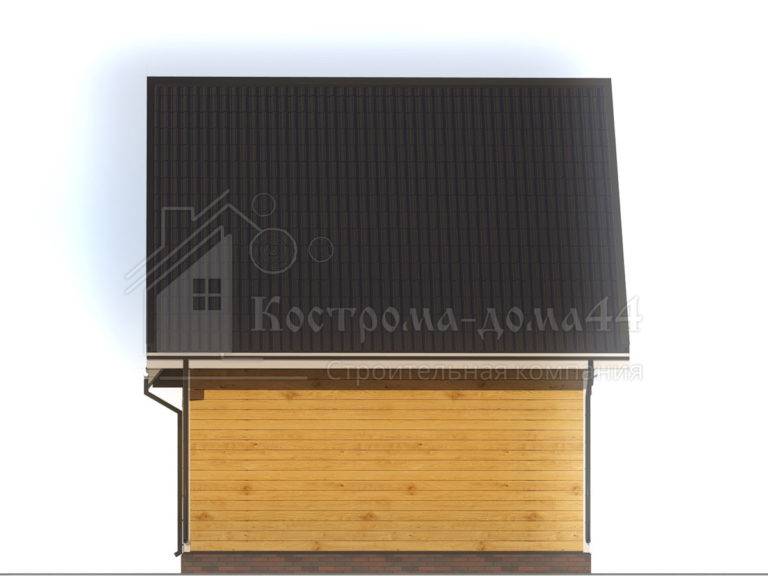 Планировка: Дом из бруса 8x6 — проект ДБ-61