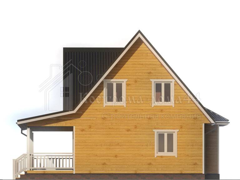Планировка: Дом из бруса 9,5x9 — проект ДБ-62