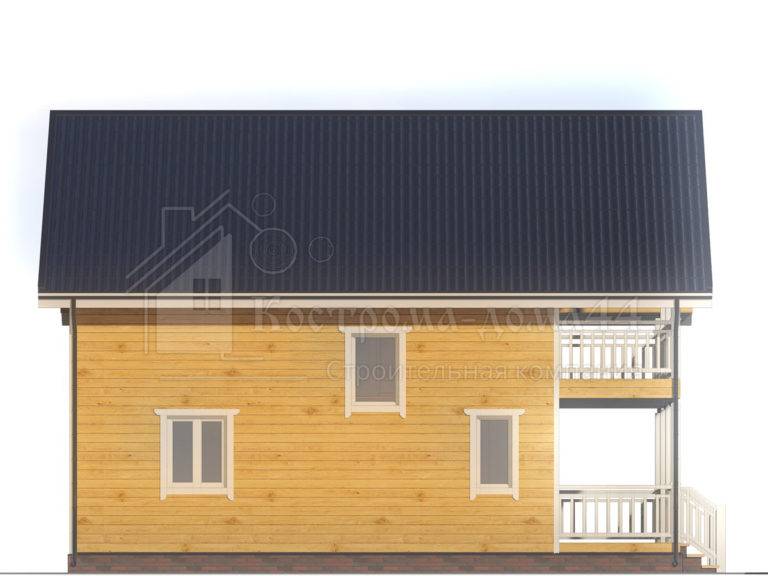 Планировка: Дом из бруса 10x8 — проект ДБ-65