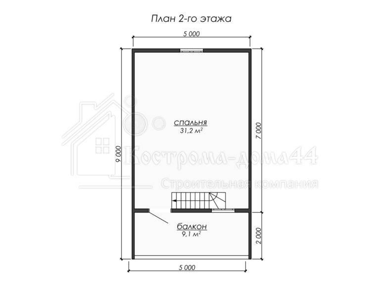 Дом из бруса 9x6 — проект ДБ-67, вид 3