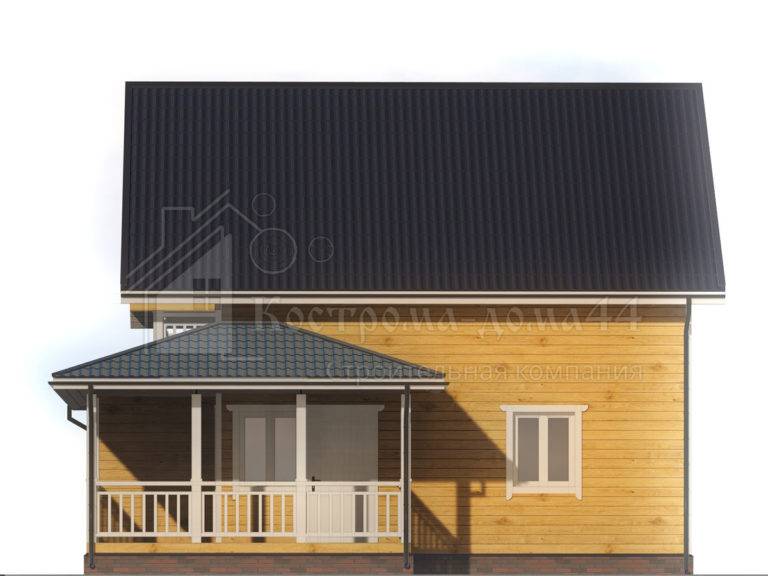 Планировка: Дом из бруса 9,5x9,5 — проект ДБ-68
