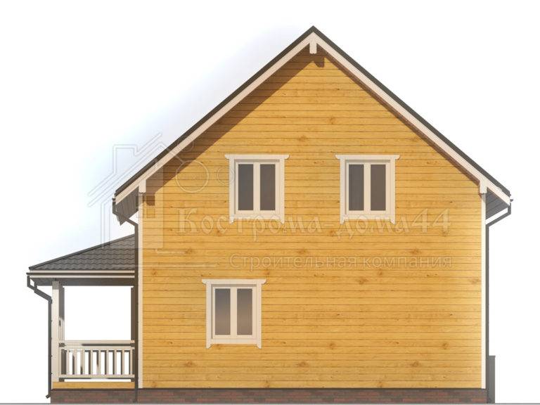 Дом из бруса 9,5x9,5 — проект ДБ-68, вид 5