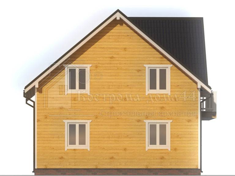 Планировка: Дом из бруса 8x8 — проект ДБ-69