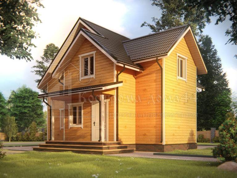 Дом из бруса 10,8x9,8 — проект ДБ-71, вид 1