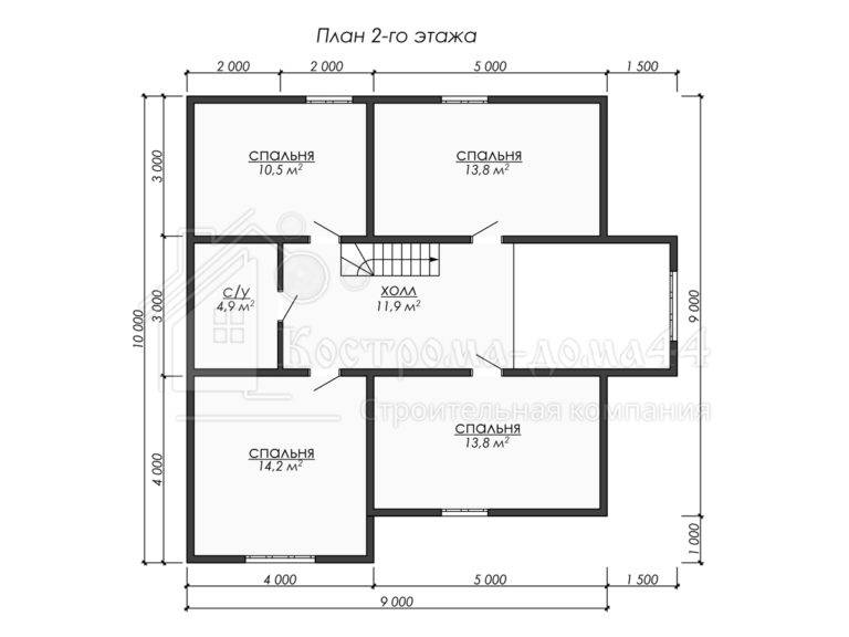 Дом из бруса 13x10,5 — проект ДБ-73, вид 3