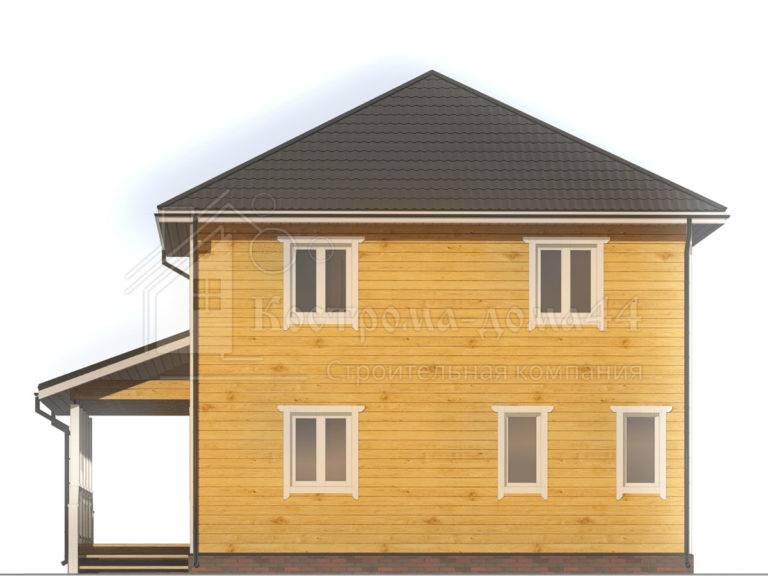 Дом из бруса 10x10 — проект ДБ-74, вид 5