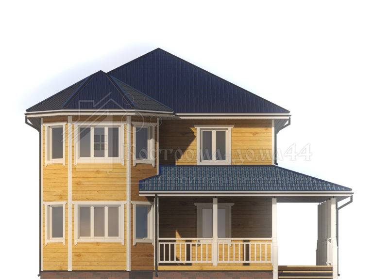 Планировка: Дом из бруса 10x10 — проект ДБ-74