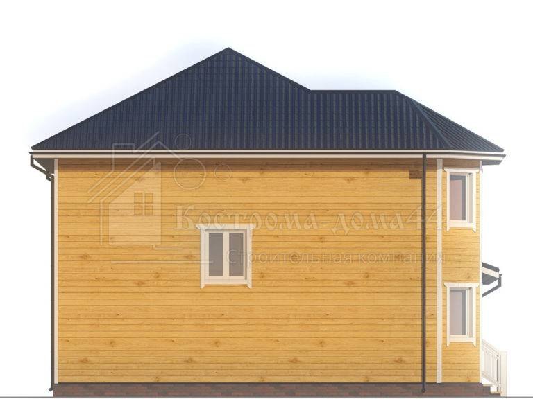 Планировка: Дом из бруса 10x10 — проект ДБ-74