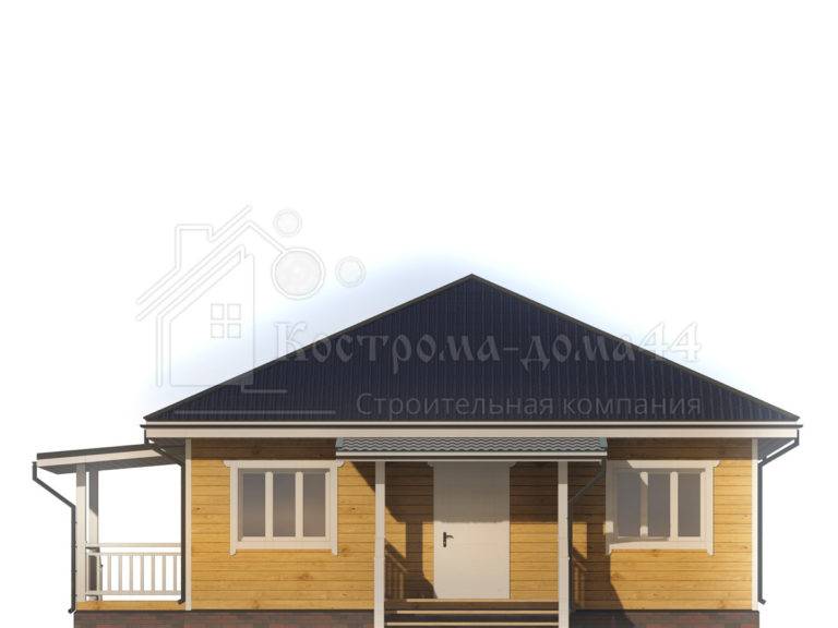 Дом из бруса 11x11 — проект ДБ-77, вид 3