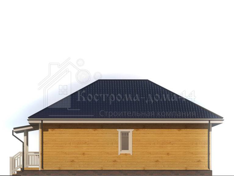 Дом из бруса 11x11 — проект ДБ-77, вид 5