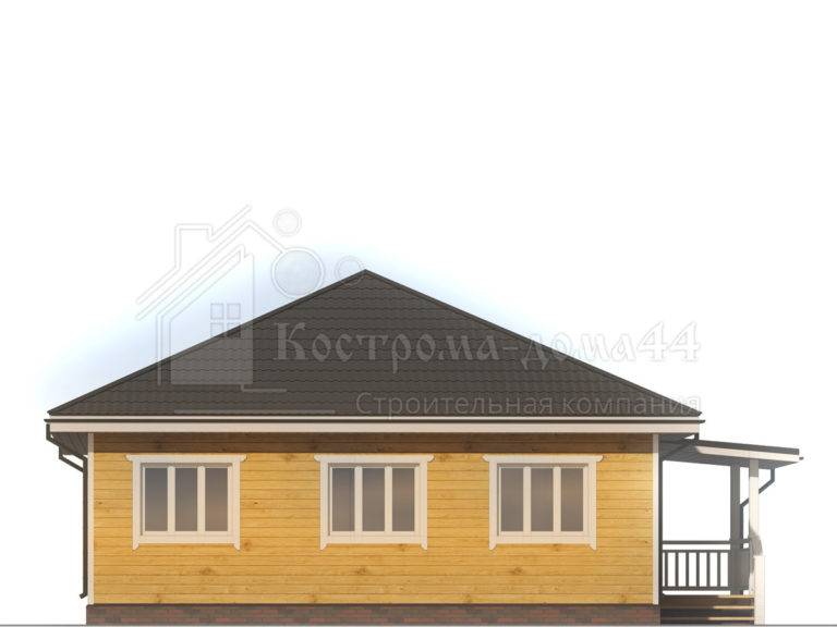 Планировка: Дом из бруса 11x11 — проект ДБ-77