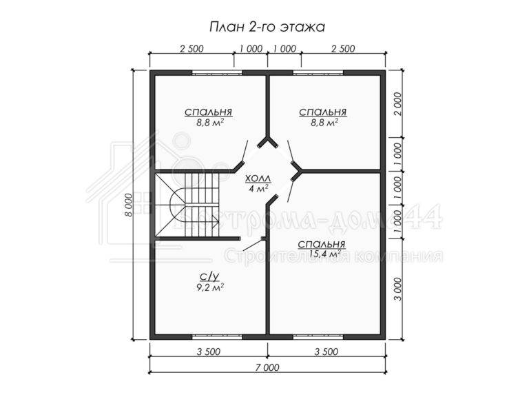 Дом из бруса 10x7 — проект ДБ-78, вид 3