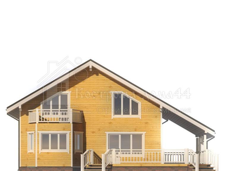 Дом из бруса 13,8x12,6 — проект ДБ-79, вид 4