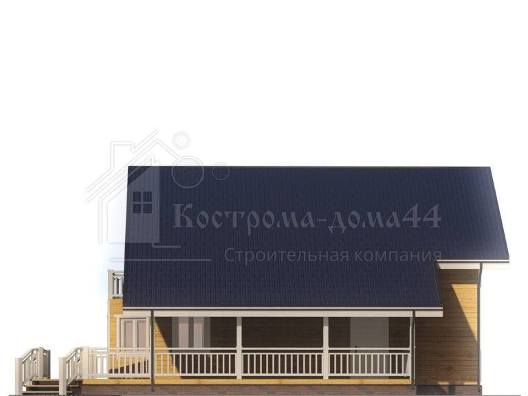 Дом из бруса 13,8x12,6 — проект ДБ-79, вид 5
