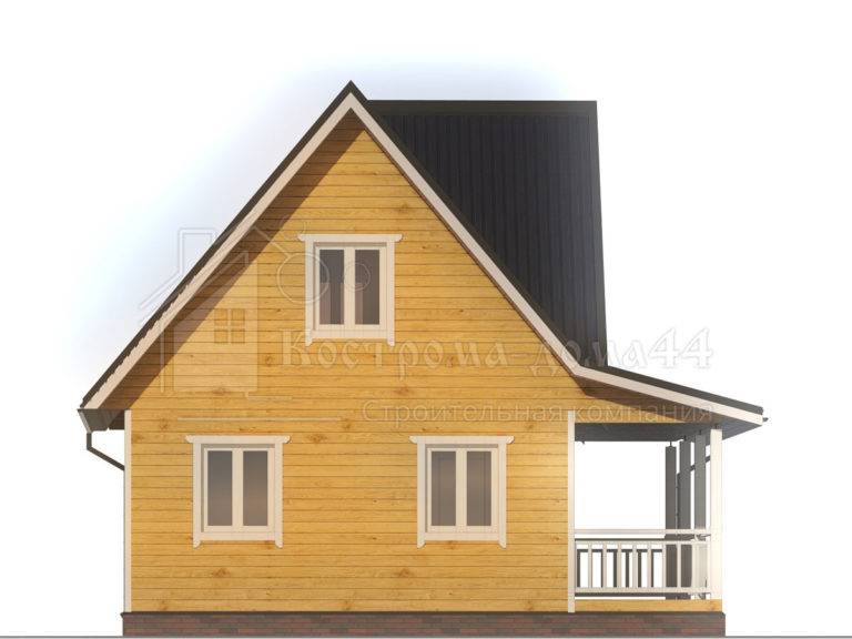 Планировка: Дом из бруса 8x8 — проект ДБ-80