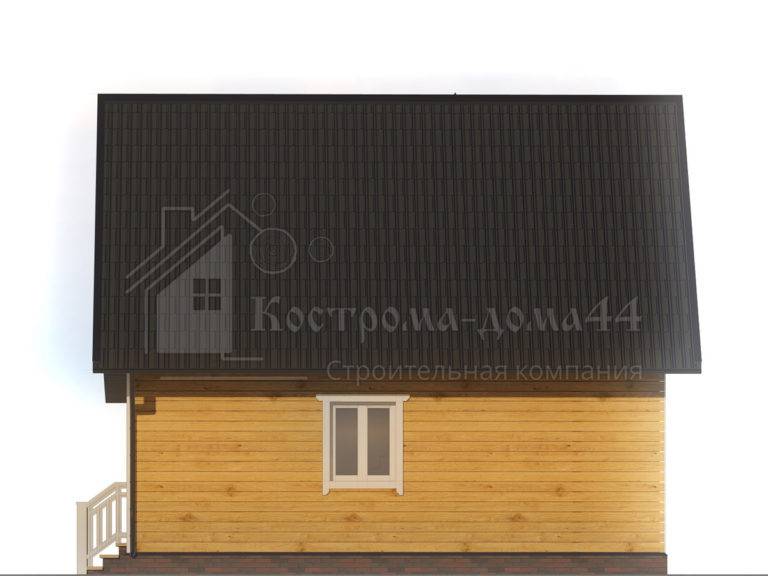 Планировка: Дом из бруса 8x8 — проект ДБ-80