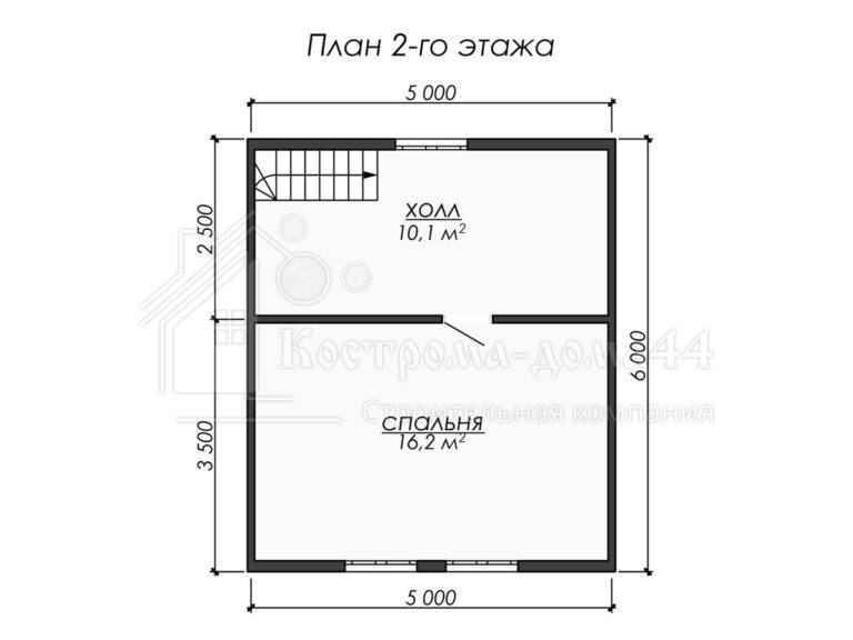 Дом из бруса 6x6 — проект ДБ-81, вид 3