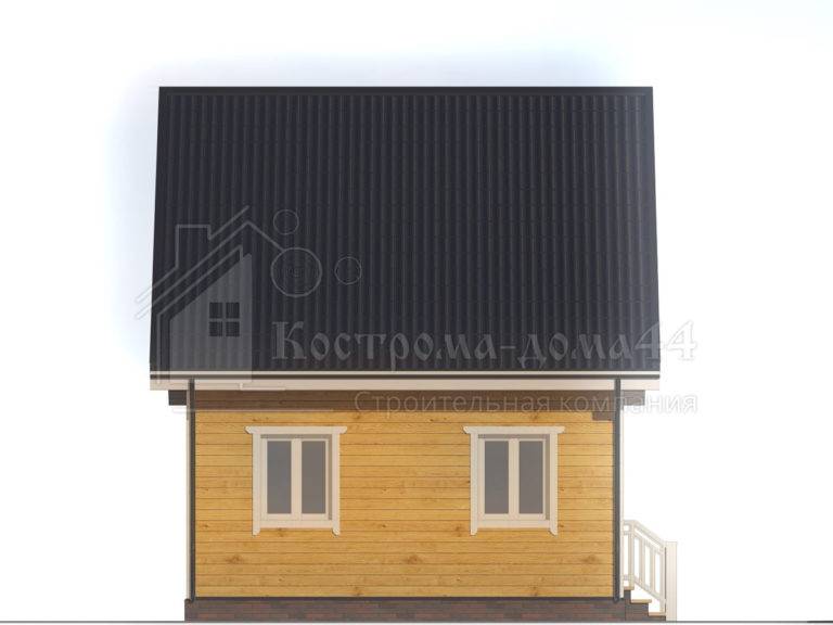 Планировка: Дом из бруса 8x6 — проект ДБ-85
