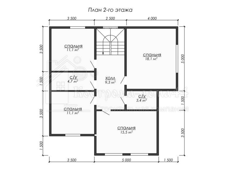 Дом из бруса 12x10 — проект ДБ-86, вид 3