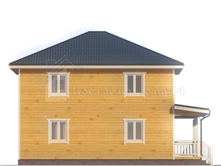 Дом из бруса 10,5x8 — проект ДБ-90, вид 5
