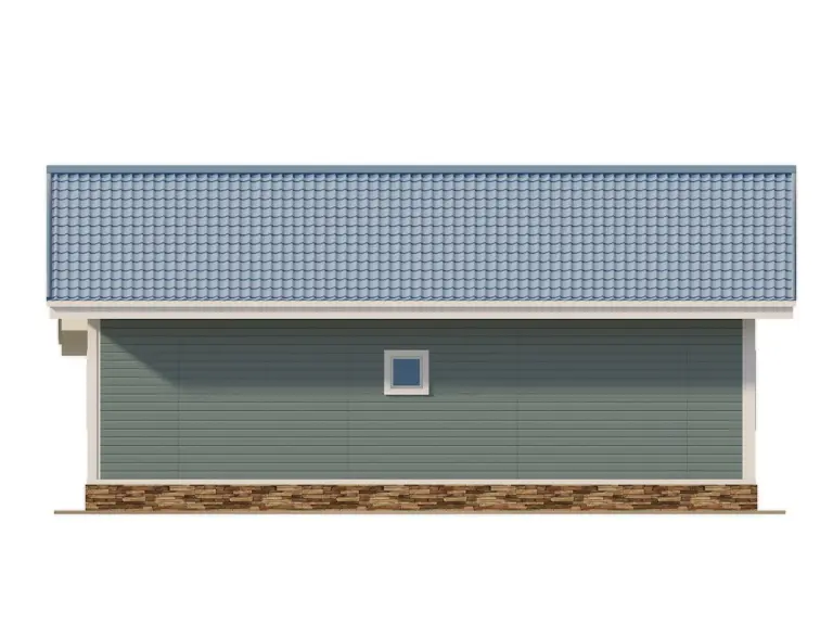 Дом из бруса 10×9, проект ДБ-167: фасад, ракурс 4